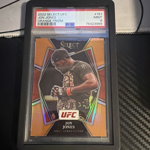 2022 Panini Select UFC Jon Jones #151 Orange Prizm /35 PSA 9