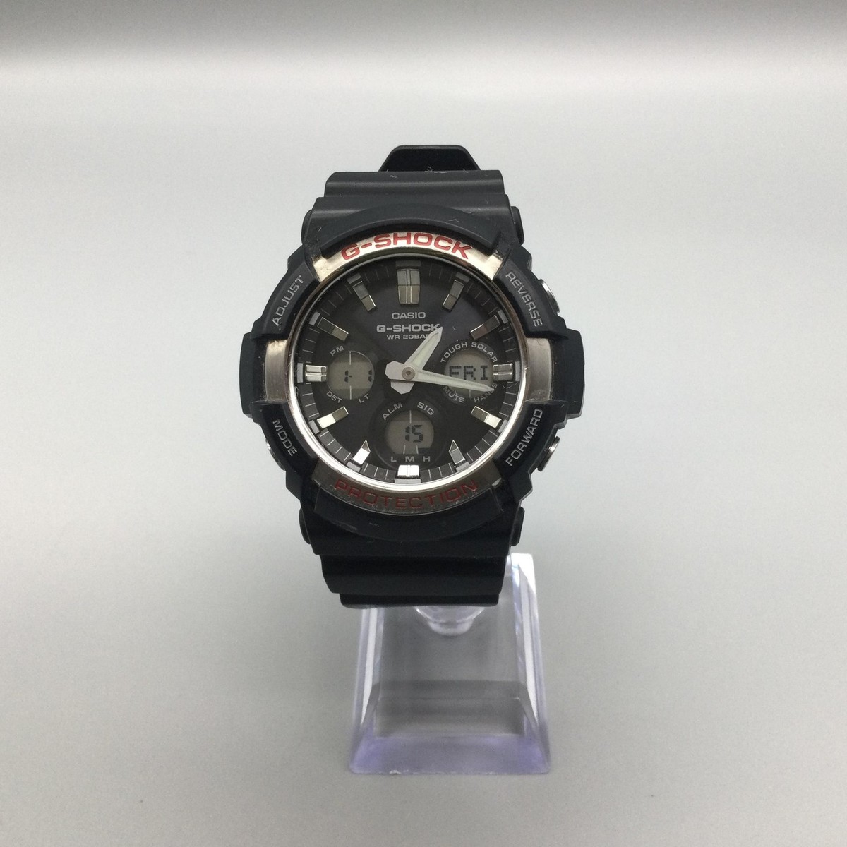 Casio G-Shock 5445 GAS-100 Watch Mens 52mm Black Tough Solar Resin Casio G-Shock 5445 GAS-100 Watch Mens 52mm Black Tough Solar Resin