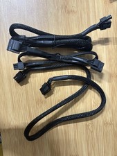 Modular Black Power Cable with Dual 6 2 Pin PCI Express Connectors for PC