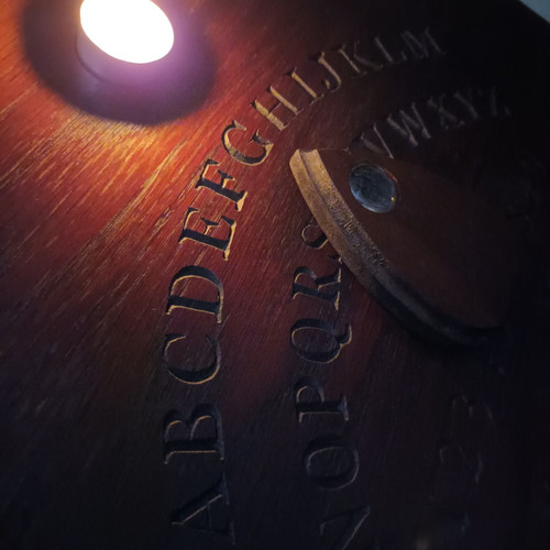Ouija Victorian Spirit Board Hand Engraved Occult Candle Planchette Included - Picture 4 of 24
