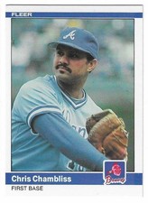 1984 Fleer Baseball Chris Chambliss Card #175 Atlanta Braves