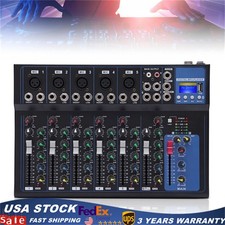 7-Channel Bluetooth Portable Audio Mixer USB Sound Mixing Console Board DJ