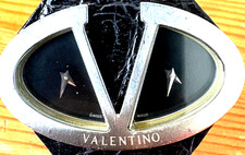 VALENTINO LOGO DUAL TIME LADIE'S WATCH 5 ATM SWISS STAINLESS STEEL