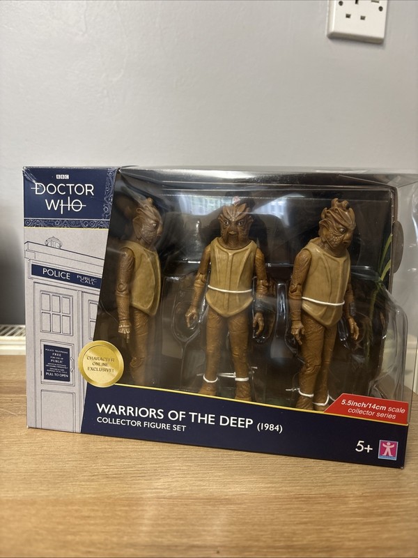 Doctor Who Warriors Of The Deep 3x Silurians Action Figure Set Online Exclusive