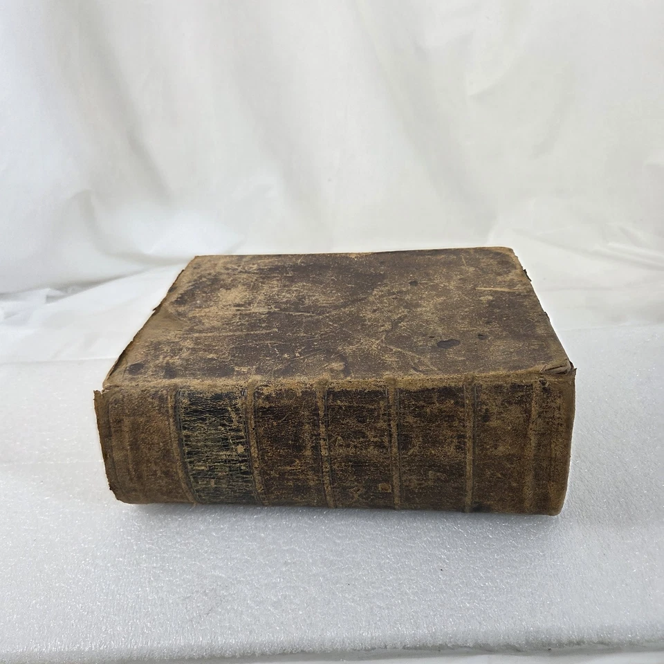 1858 Noah Webster Dictionary Merriam Springfield Leather Antique Pre-Civil War - Image 2 of 4
