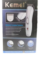 Kemei Rechargeable Professional Hair Clippers - Model KM-024-White