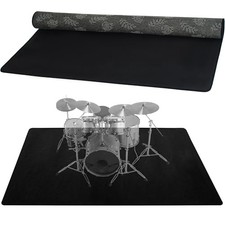 Drum Rug, 4 Ft x 5 Ft Drum Mat Carpet Music Rug with Non-Slip Bottom,