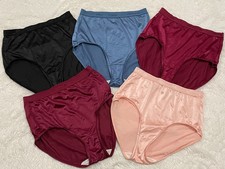 XL Vtg Breezies Signature Second Skin Satin Stretch Brief Panties Lot Set Logo