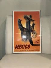 TRAVEL TOURISM MEXICO CACTUS GUITAR HAT SERAPE NEW FINE ART PRINT POSTER PICTURE
