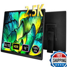 Aoker 2.5K Portable Monitor For Laptop - 16 Inch Qhd Laptop Screen Extender 120