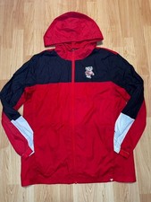 Fanatics Wisconsin Badgers Hooded Full-Zip Jacket Red Black White Size L