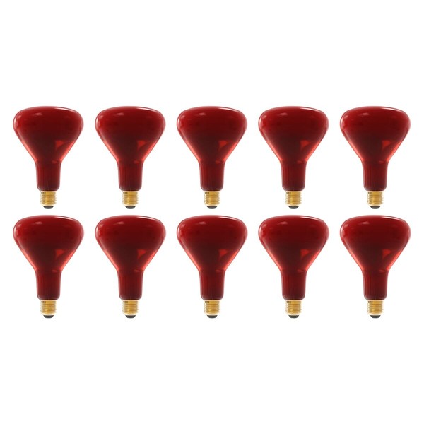 Technik Infrarot-WäRmelampe R125 E27 250W Vollrot Dimmbar 10 StüCk GlüHlampen-image