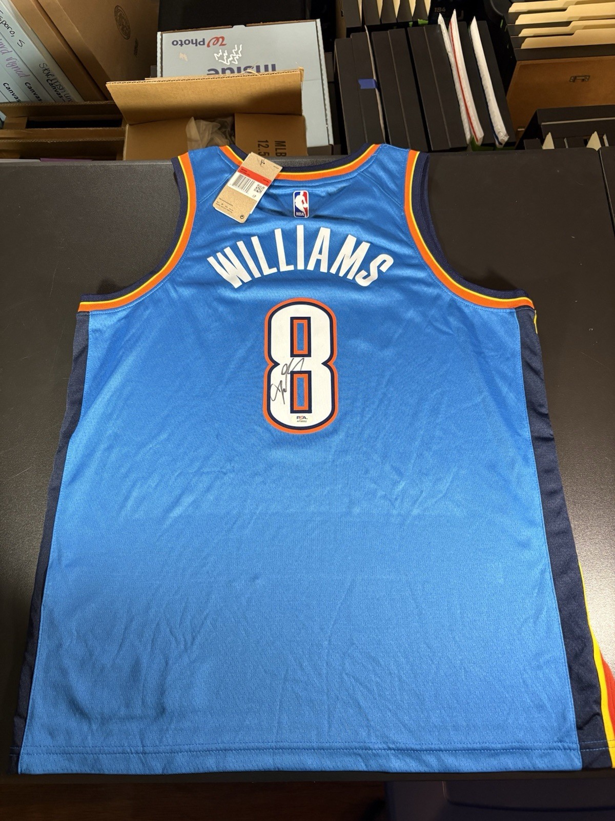 Jalen Williams Autographed Signed Oklahoma City Thunder Jersey Finals Psa Coa 