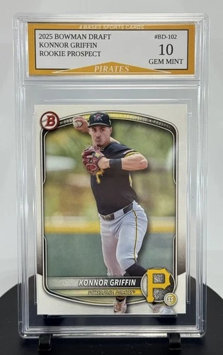 2025 Bowman Konnor Griffin Pirates Rookie Prospect Card #BD-102 Gem Mint 10