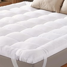 Extra Thick Bamboo Mattress Topper 1000GSM Down Alternative Fill Cooling Deep Fi