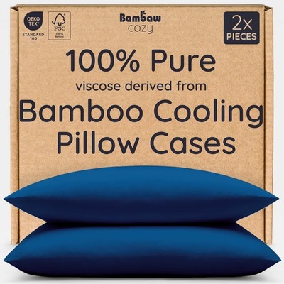 Bambaw 100% Viscose Derived from Bamboo Pillowcase King Size   Set ... Fas