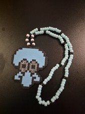New Trippy Squidward Perler Necklace EDM Rave Dance