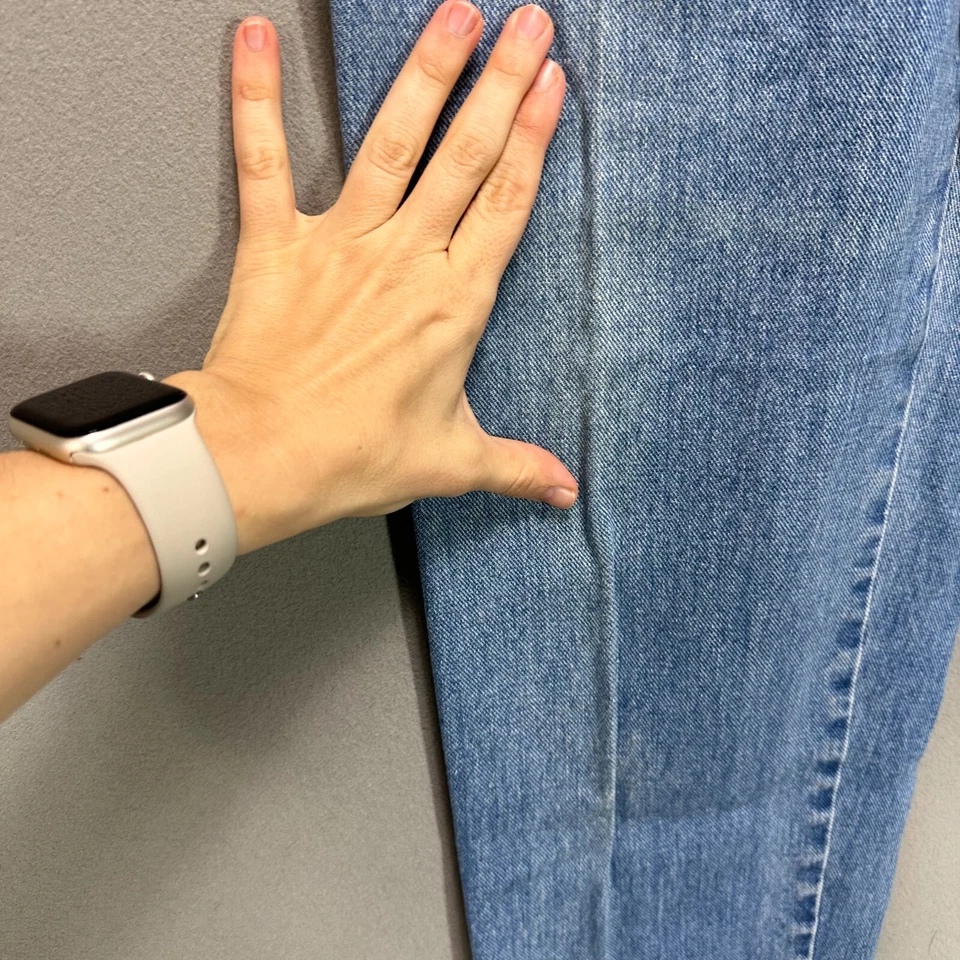 Pantalones de mezclilla ZENA de colección años 80 lavados a la piedra cónicos cintura alta mamá talla 25 x 28 yugo botón mosca Foto 4 de 4