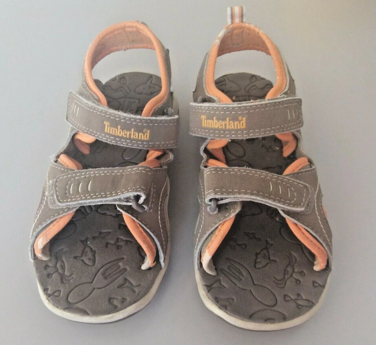 UK 11 Scarpe sandali Timberland ragazzo primavera estate marrone chiaro e arancione