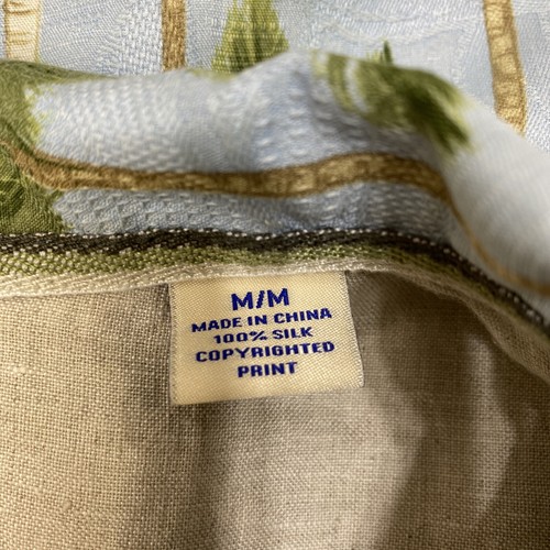 Tommy Bahama Herren Gr. M Seide grün blau Blumen Hawaii S/S Camp Hemd Blätter R1 - Bild 6 von 9