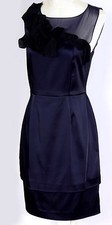 NWT TAYLOR DRESSES FITTED ILLUSION EVENING PARTY SHEATH MIDNIGHT NAVY BLUE SZ 4