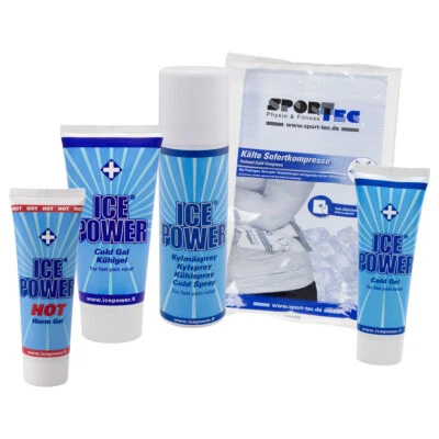 SPORT-TEC Ice Power Nachfüll-Set, Kältegel, Kühlgel, Wärmegel, Sport, Erste-Hilfe, 5-tlg.