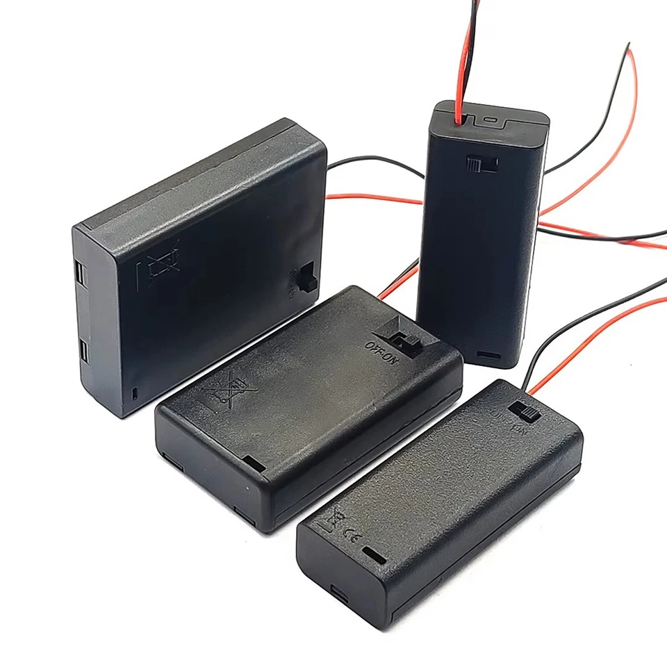AAA , 9V PP3 battery holder box with on off switch