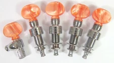 5 string banjo machine head tuner Chorme plated, red-orange color button,328C-BR