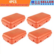 Caja de almacenamiento sellada de plástico naranja 4 piezas Estuche impermeable a prueba de polvo Seco Exterior EE. UU.