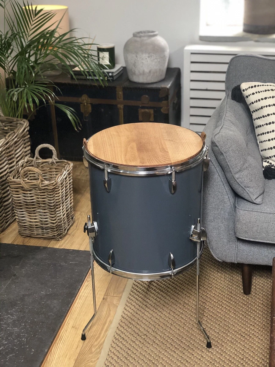 Upcycled 16 Floor Tom Drum Side Table Furniture With Storage FREE P P