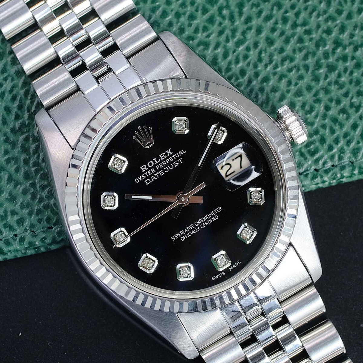 Datejust 自動巻き ブラック　ノーブランド Buy Genuine Used Rolex Datejust 36 116234 Watch - Black Dial