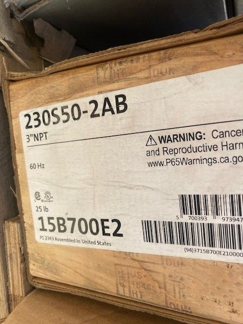 Grundfos 230S50-2AB 15B700E2 230GPM, 6" Submersible Water Well Pump End (NEW)