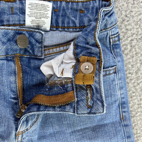 Carhartt Youth Blue Denim Cotton Adjustable Waist High Rise Pockets Jeans Size 8 - Picture 4 of 10