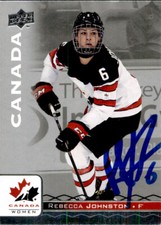 Rebecca Johnston Signed 2017 Upper Deck Canada Women Card #28 Team Canada