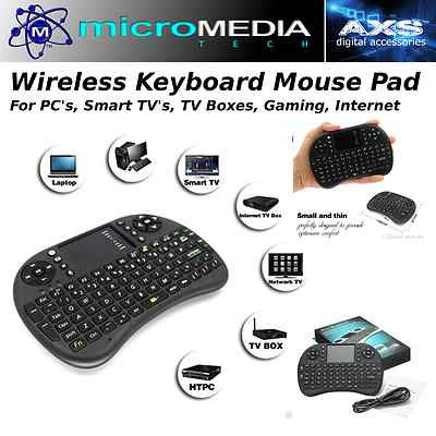 MediaVISION- Wireless Keyboard Mouse Pad for PC's- Smart TV's- Gaming- TV Box