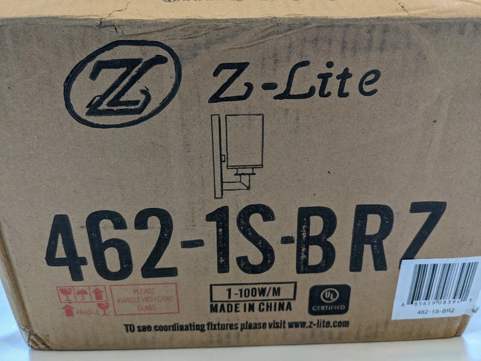 Aplique de pared Z-Lite 462-1S-BRZ Savannah 1 luz 5 pulgadas bronce y pantalla transparente Foto 3 de 3