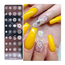 Flower Daisy Lily Deony Petals Metal Nail Stamping Plates 30+ Types Flowers