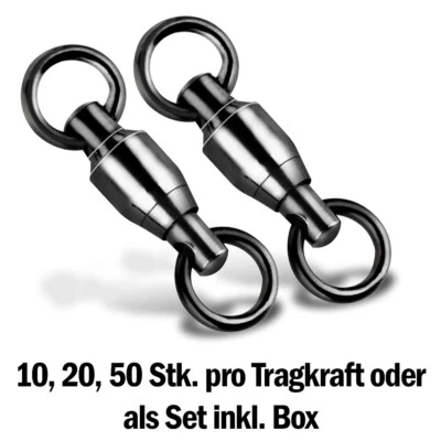 PERCH`N PIKE Edelstahl Highspeed Wirbel I Highspeed Kugellagerwirbel I Hohe Tragkraft I Wels