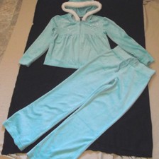Basic Editions Hoodie  Pants 2 piece set Faux Fur Trim Girls Size 7/8 EUC