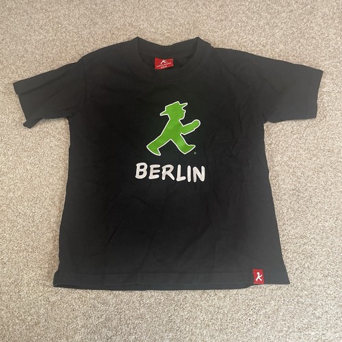 Ampelmann Berlin Pedestrian Traffic Stop/Go Sign T-Shirt Youth Size 128 US 7-8