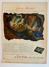 1945 Lauritz Melchior Victor Red Seal Records, Jell-O Puddings Vintage Print Ads