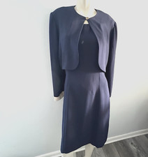 Leslie Faye Womens Dress 10 2 Piece Career Old Money Y2K Big Business Vintage