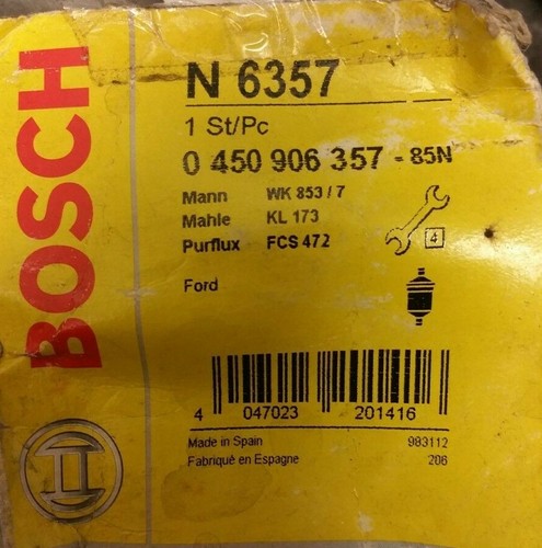 BOSCH Diesel Fuel Filter- Ford Focus,Fiesta,Courier Box Models -0 450 906 357 - Picture 4 of 5