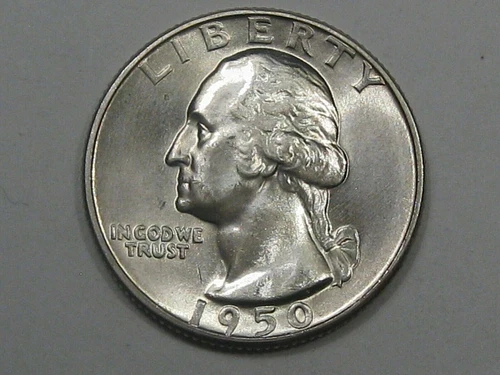 BU 1950-d Silver Washington Quarter.  #25