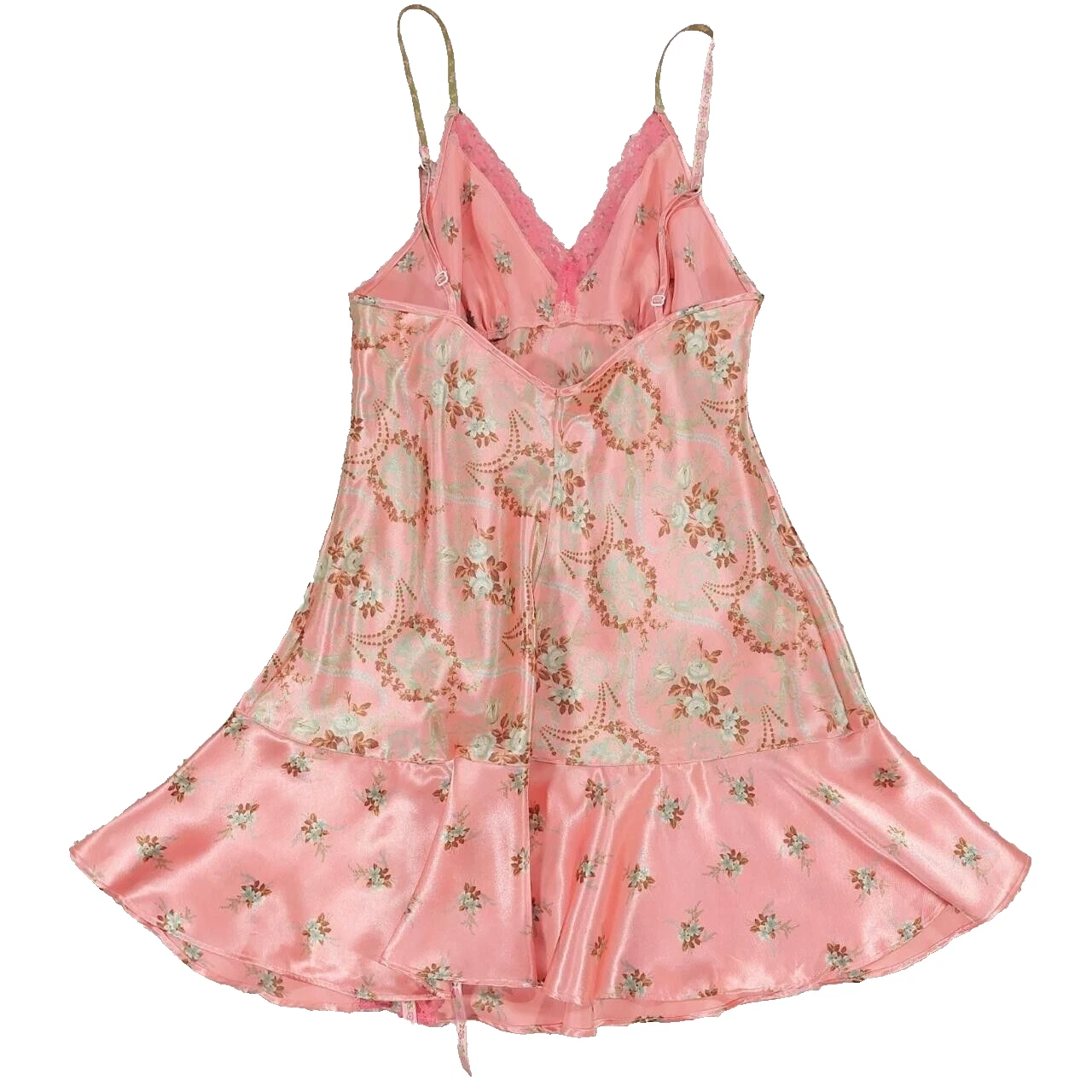 UNDERCOVER Abito slip babydoll vintage Victoria's Secret Angels raso Y2k floreale. Taglia L.