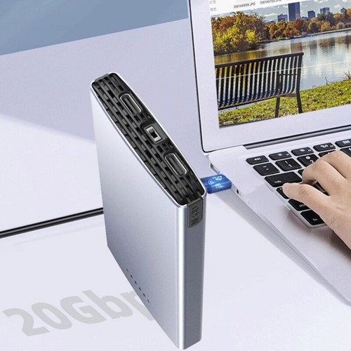 20Gbps USB3.2 NVME 2 Protocols Mobile Hard Drive Enclosure Case Box for 2 Disk - Afbeelding 7 van 8