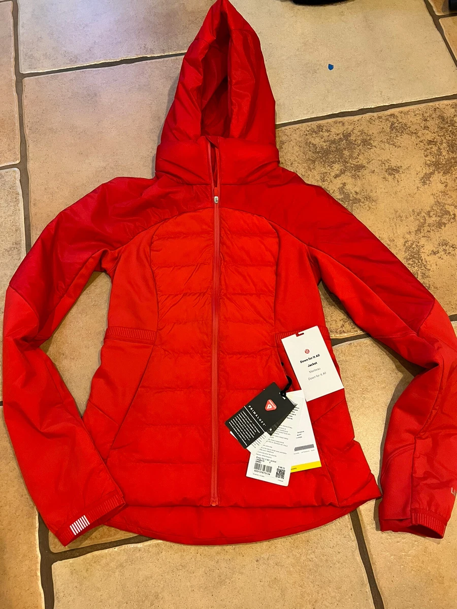 Lululemon Down For It All Jacket Red GRRD SIZE 6 NWT