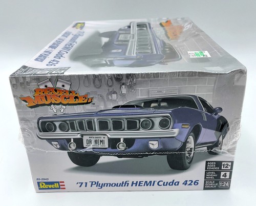 Revell Muscle ~ '71 Plymouth Hemi Cuda 426 1:24 Scale Model Kit 85-2943 NIB 2020 - Picture 6 of 7