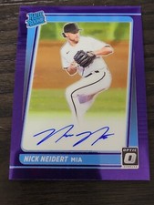 * NICK NEIDERT * 2021 DONRUSS OPTIC Purple STARS HOLO AUTOGRAPH RC /99