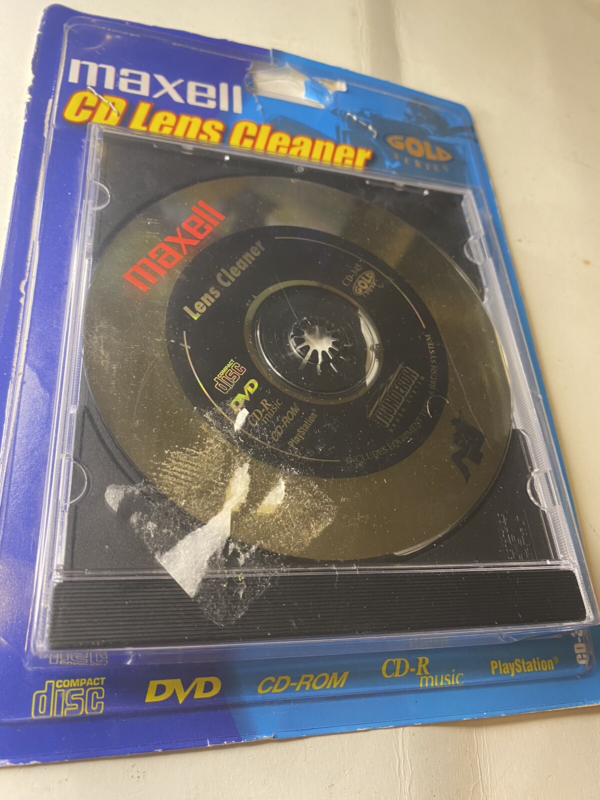 Maxell CD Lens Cleaner CD345 Gold Series Playstation DVD CDR CDROM